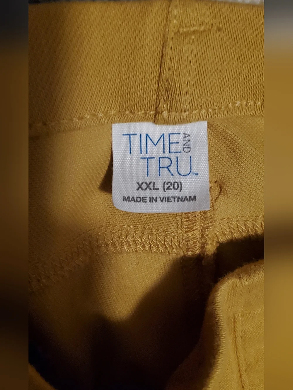 Time And True Mustard Colored 2 Pocket Staight Leg Jeggings - Picture 3 of 5